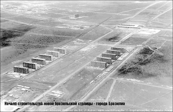 Начало строительства новой бразильской столицы Бразилиа